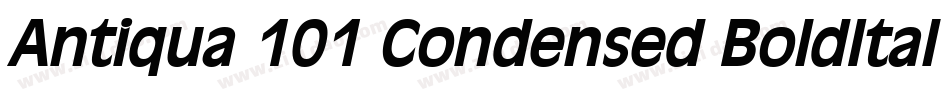 Antiqua 101 Condensed BoldItalic字体转换